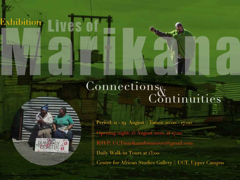 Lives of Marikana, Connections & Continuities - exhibition poster