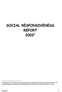 Social Responsiveness Report 2003