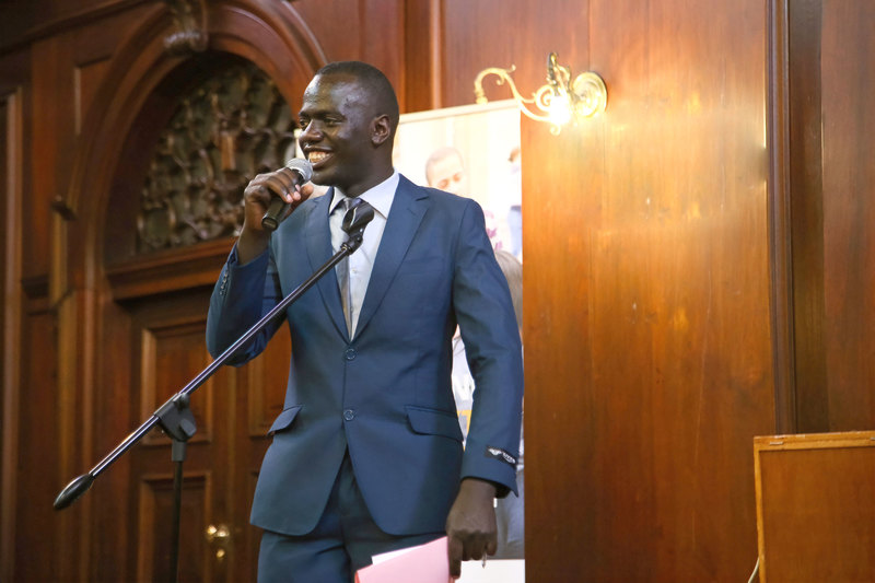 Long-haul journey from Kenya to UCT â BSc graduate in computer engineering (cum laude) Willie Macharia. This photo was taken during a Mastercard Foundation Scholars Program year-end function hosted in Smuts Hall.