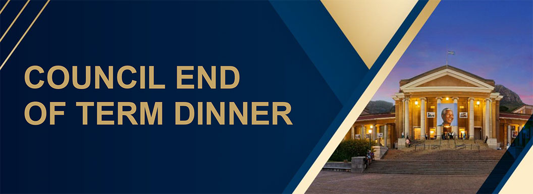 UCT Council end of term Dinner banner