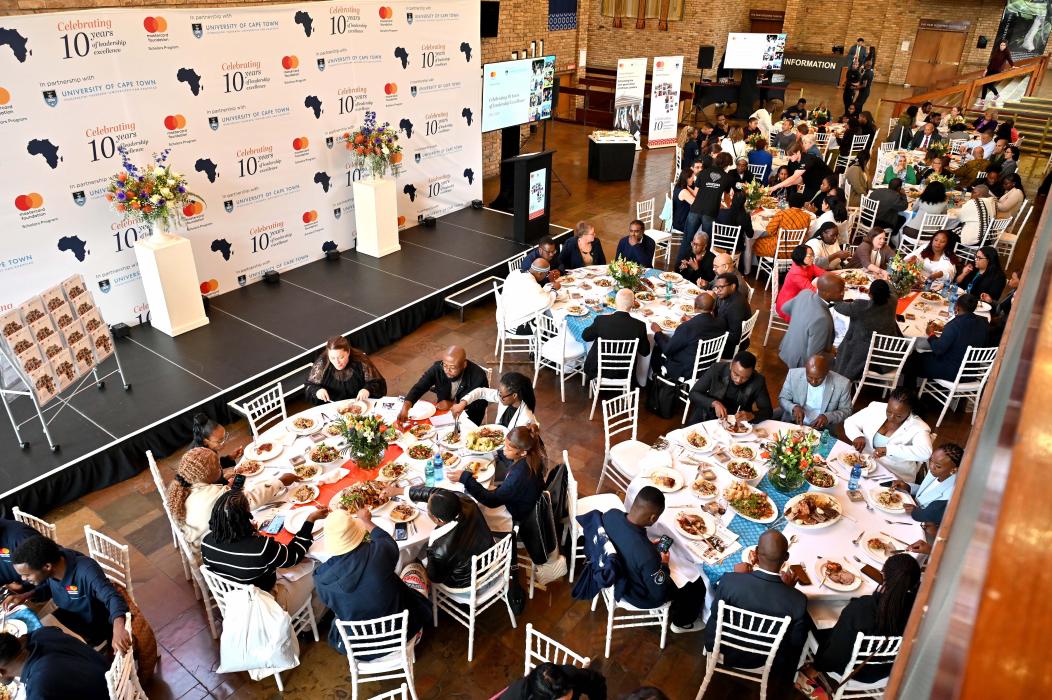 Ariel view of luncheon