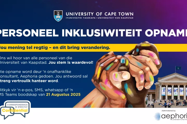 UCT Personeel Inklusiwiteit Opname 2025 - Afrikaans