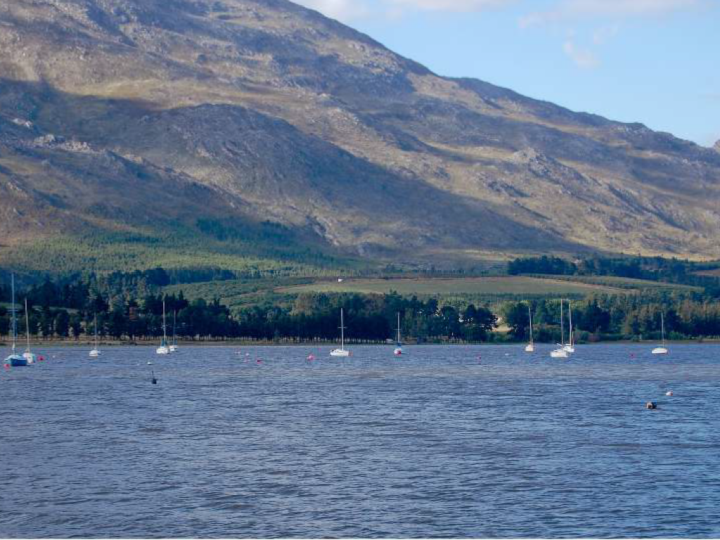 Scenic view of mountain range at Theewaterskloof, venue of Synergy Live 2014