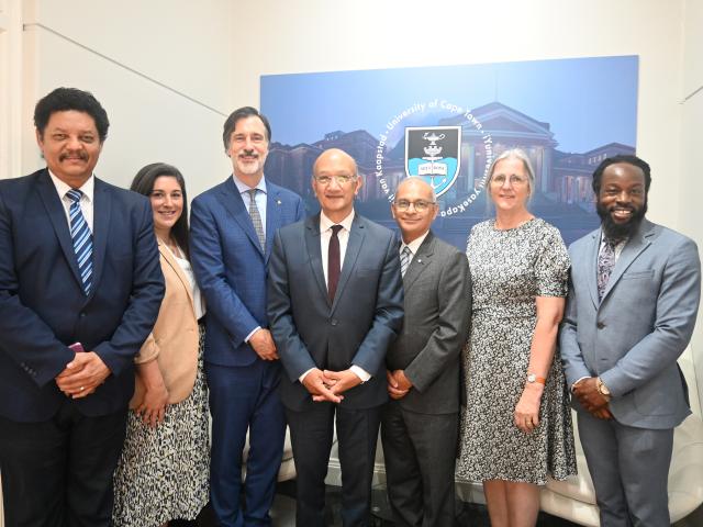 President and Vice-Chancellor Dr Vivek Goel and colleagues from the University of Waterloo.